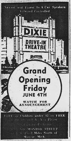 Dixie Drive-In Theatre - Dixie Drive-In Ad 6-1-48 (newer photo)
